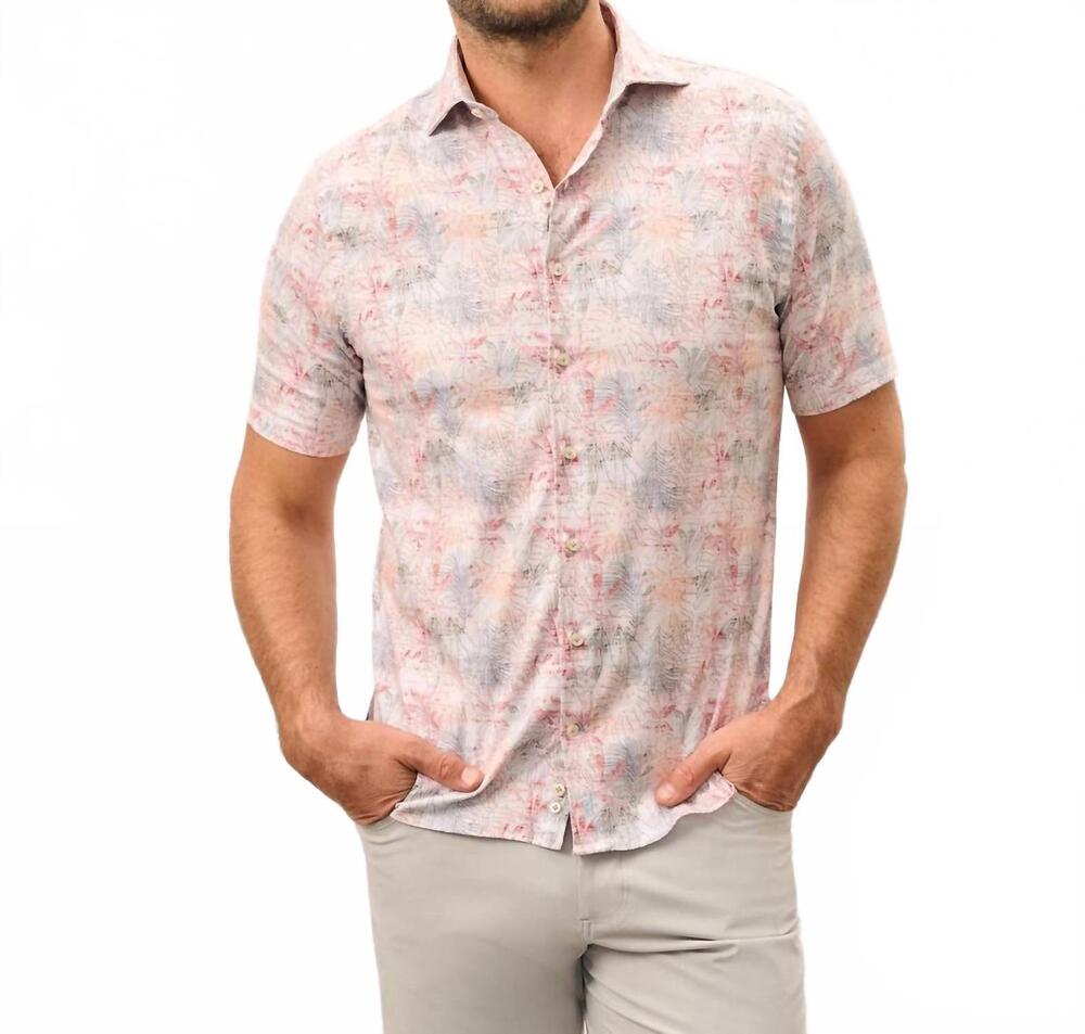 NEW JOHNNIE-O guffey short sleeve button down shirt in khaki